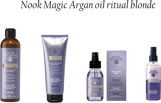 Nook Magic Arganoil Blonde Story Sarı, Röfleli ve Gri Saçlar için Parlatıcı Serum, Renk Dengeleyici, UV Korumalı, 100ml