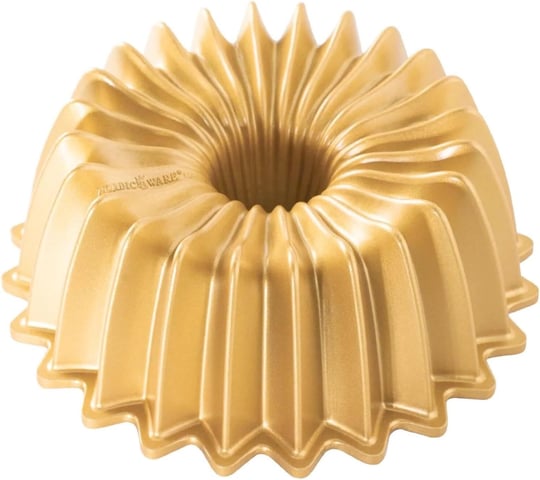 Nordic Ware Backform Brilliance Bundt Tavası 6 kase Alüminyum Altın, 21cm x 20,6cm, NW 93277
