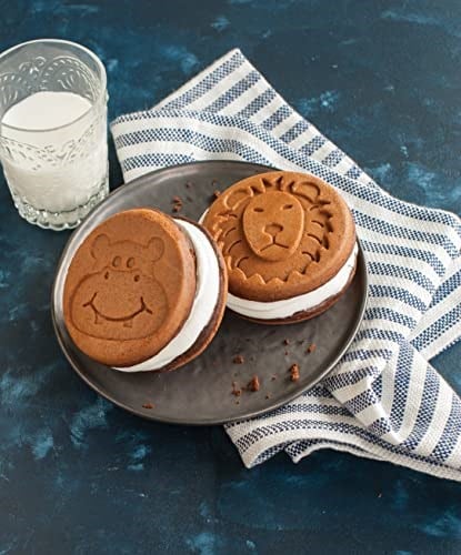 Nordic Ware Gümüş dolar Mini krep tavası - Seçenekler: Hayvanat bahçesi arkadaşları pankek, Kar taneleri krep...