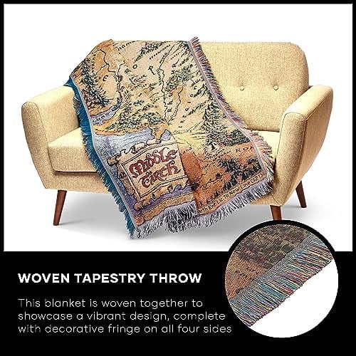 Northwest Warner Bros The Hobbit, Middle Earth Woven Tapestry Throw Blanket, 121,9 cm x 60 cm