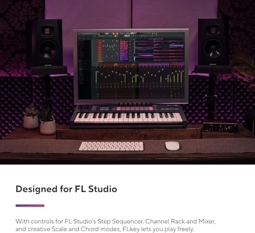 Novation FLkey 37 MIDI Klavye Denetleyicisi - Akor Modu ve Ölçek Modu ile Sorunsuz FL Studio Entegrasyonu. Müzik Prodüksiyonu için ihtiyacınız olan tüm yazılımlar