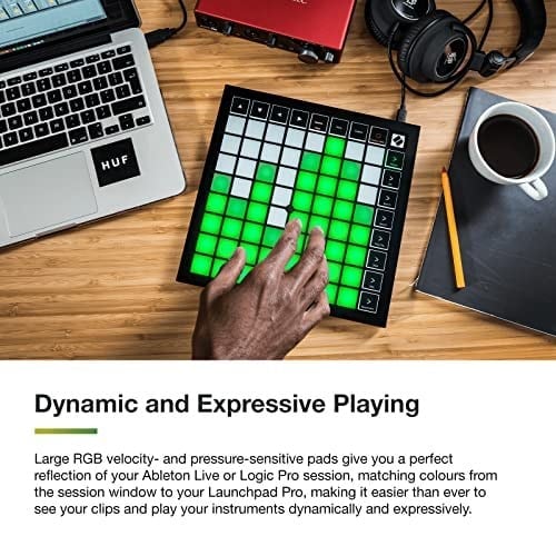 Novation Launchpad X MIDI Grid Controller for Ableton Live/Logic Pro - Kolay Kontroller, Dinamik Not Çalma