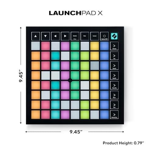 Novation Launchpad X MIDI Grid Controller for Ableton Live/Logic Pro - Kolay Kontroller, Dinamik Not Çalma