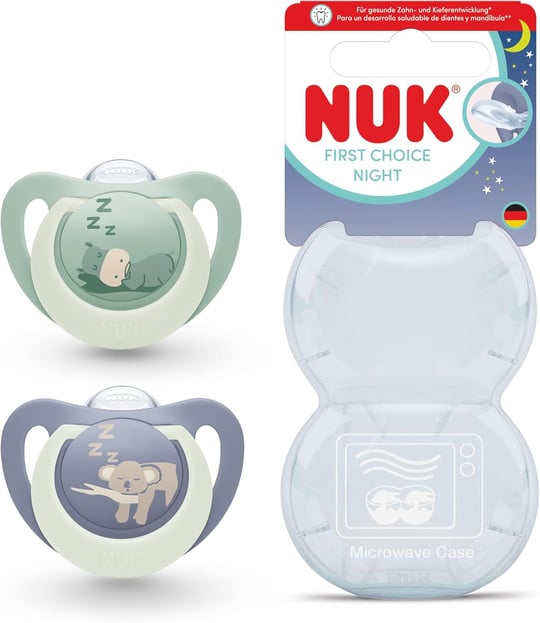 NUK FC Night 2li Gece Emzik, 0-6 ay,Hipo/Koala