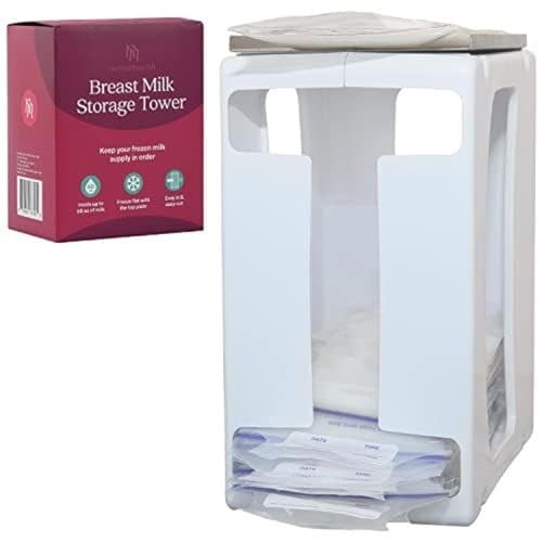 Nurse & Nourish Anne Sütü Saklama Kulesi - Süt Dondurucu Torbaları için Uygun Depolama - Sütü Anne Sütü Dondurucu Düzenleyici Kulesinde Verimli Bir Şekilde Saklayın - 1700 ml Süt İçin Anne Sütü Saklam