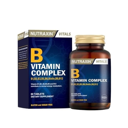 Nutraxin B Vitamin Complex – 10 Farklı B Vitamini İçerikli Takviye – 60 Tablet