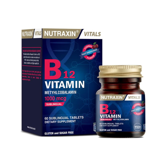 Nutraxin B12 Vitamin 1000 mcg 60 Tablet Takviye Edici Gıda
