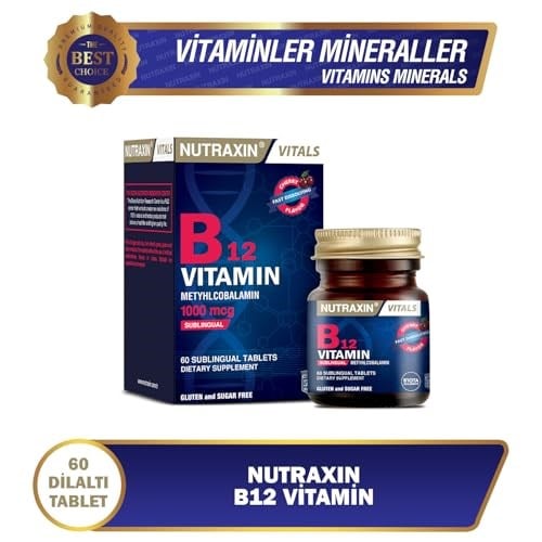 Nutraxin B12 Vitamin 1000 mcg 60 Tablet Takviye Edici Gıda