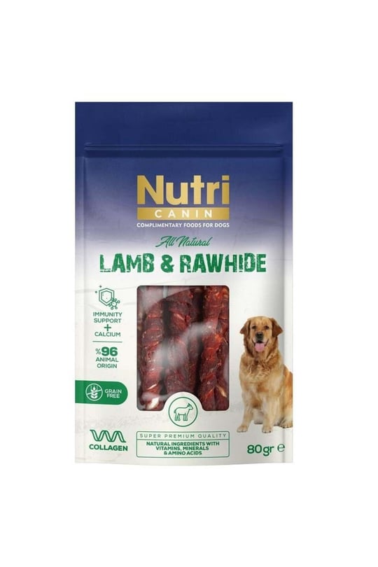 Nutri Canin Kuzu Eti Sarılı Köpek Ödül Kemiği (80 g)