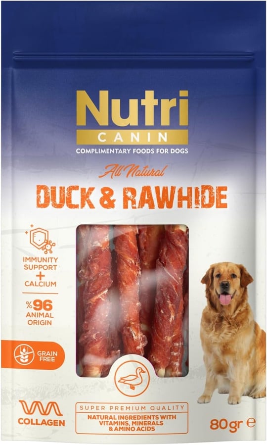 Nutri Canin Ördek Eti Sarılı Köpek Ödül Kemiği (80 G)