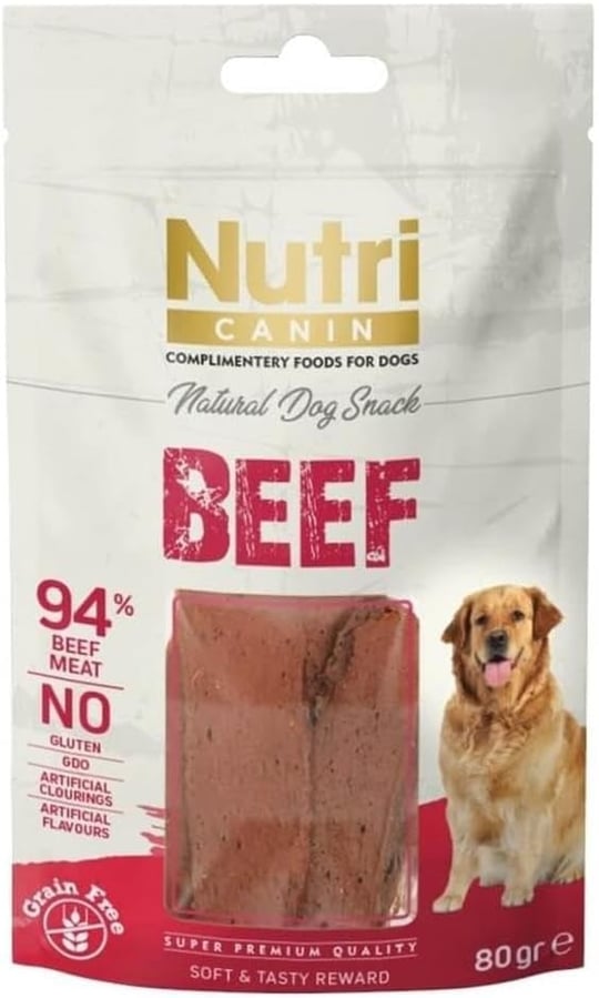 Nutri Canin Sığır Etli Tahılsız Köpek Ödül Maması 80gr