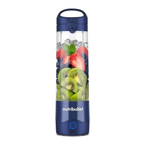 nutribullet Taşınabilir Blender, Kablosuz, 20oz Gemi, Kişisel Blender, USB-C Şarj Edilebilir, Lacivert, NBPB50100NB