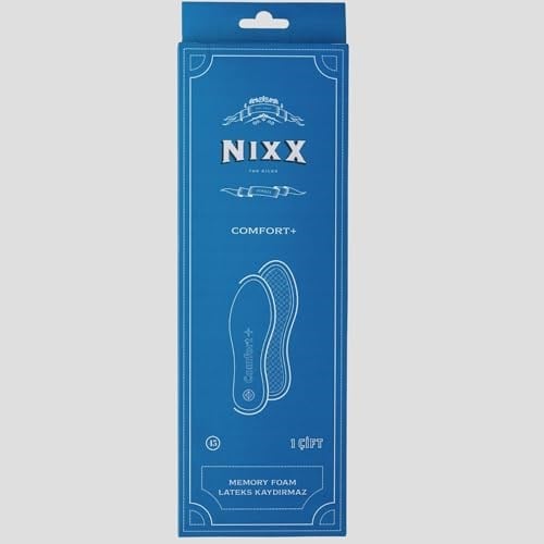 NX108 - Comfort + | Hafızalı Sünger, Kaymaz Lateks ve Uzun Süreli Yastıklamalı Yumuşak İç Tabanlık (Gri, 37)
