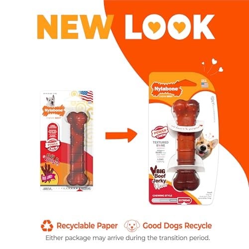 Nylabone Lezzet Frenzy Güç Çiğnemek Köpek Oyuncak, Düzenli, Sığır Eti, ABDde yapılan - Bedenler: XS, S, M, L, XL