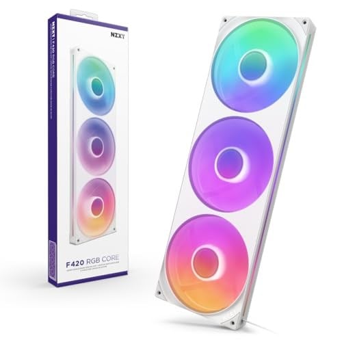 NZXT RGB F420RGB 420MM Kasa Fanı RGB Aydınlatmalı Beyaz | Bir kabloda üç adet 140mm RGB fanlı 420mm tek çerçeveli ünite. CAM ile kontrol edilen hız ve aydınlatma.