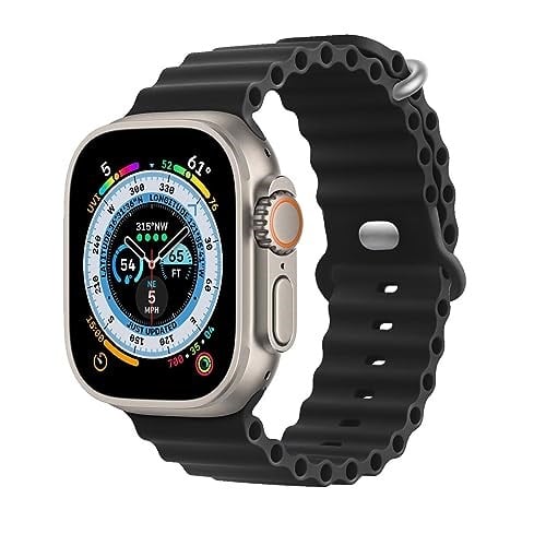 Ocean Band Apple Watch Ultra 49 mm 45 mm 44 mm 42 mm, Kadın Erkek Spor Dış Mekan Silikon Kayış iWatch Serisi Ultra SE 8 7 6 5 4 3 2 1