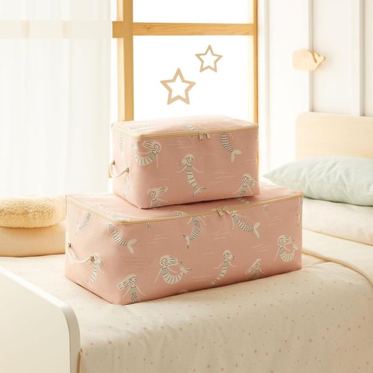 Ocean Home Textile 2li Çocuk Odası Deniz Kızı Hurç Set 1 Adet 30 X 22 X 18 / 1 Adet 52 X 28 X 21 Cm