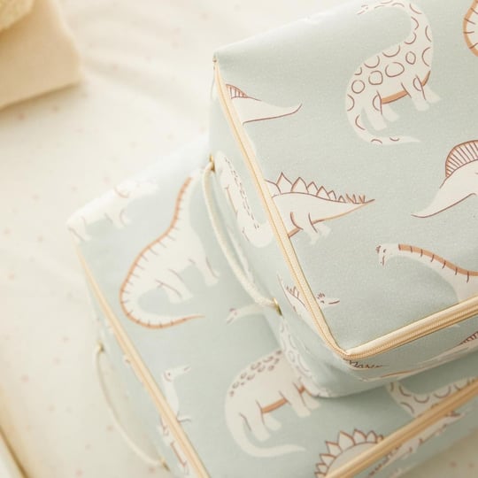 Ocean Home Textile 2li Çocuk Odası Dinozor Hurç Set 1 Adet 30 X 22 X 18 / 1 Adet 52 X 28 X 21 Cm