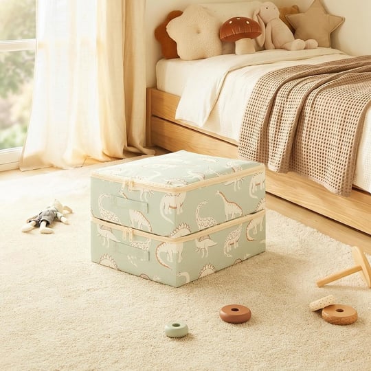 Ocean Home Textile 2li Çocuk Odası Dinozor Destekli Kutu Hurç 31 X 38 X 12 Cm