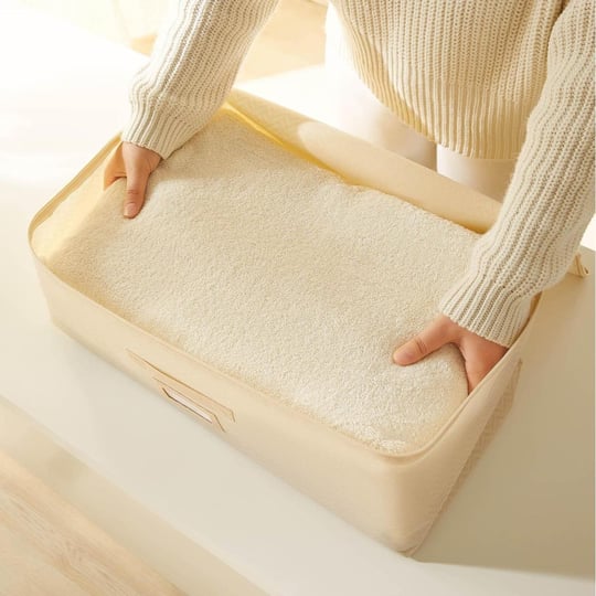 Ocean Home Textile 3lü Orta Boy Bej Balıksırtı Hurç Set 52 X 28 X 21 Cm