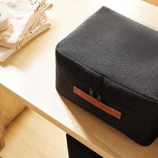 Ocean Home Textile 4lü Siyah Renk Jüt Hurç Set 2 Adet 30 X 22 X 18 / 2 Adet 52 X 28 X 21 Cm