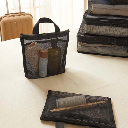 Ocean Home Textile 6lı Siyah Renk File Bavul İçi Düzenleyici Set