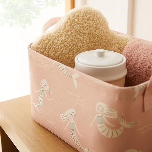 Ocean Home Textile Çocuk Odası Deniz Kızı Sepet 30 x 21 x 18 cm