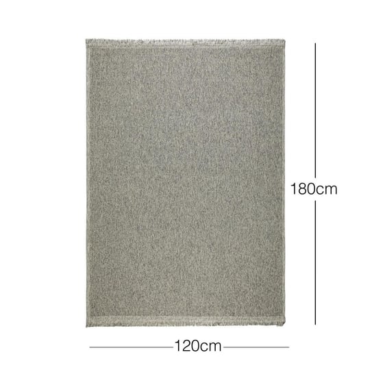 Ocean Home Textile Yıkanabilir Saçaklı Buklet Gri Renk Halı Kilim 120 X 180 Cm