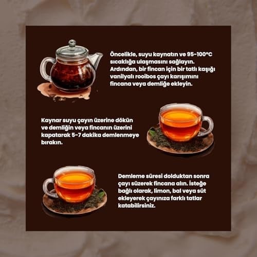 OCHAY Vanilyalı Rooibos Çayı 50 Gram (%100 Doğal Aromalı)