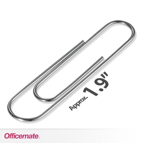 Officemate büro Ataşı Giant, 20 PK kağıt Clip (99934) 10 Pack