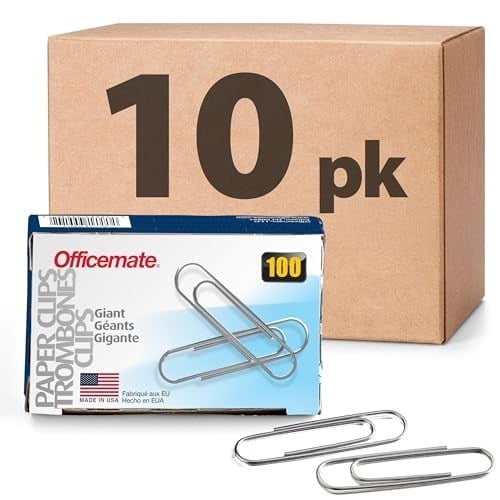 Officemate büro Ataşı Giant, 20 PK kağıt Clip (99934) 10 Pack
