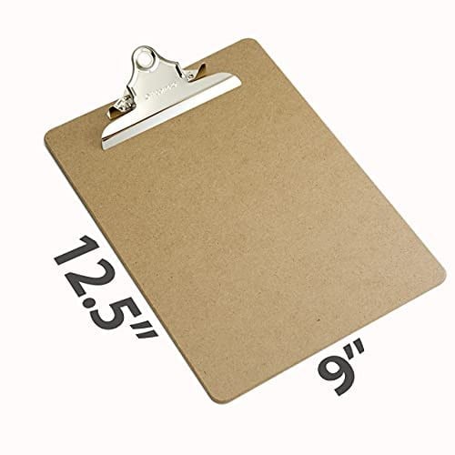 Officemate Geri Dönüşümlü Ahşap Panolar, 15,7 cm Klips, 6lı Paket Pano, Mektup Boyutu (22,5 x 30,5 cm), Kahverengi (83706)