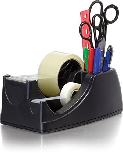 Officemate Heavy Duty 2si 1 arada bant dağıtıcı, geri dönüştürülmüş, siyah (96660)
