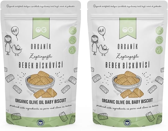 OG 2li Organik Bebek Bisküvisi 2x300 gr 6 Ay