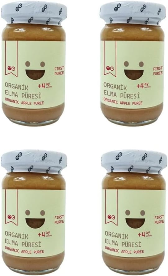OG 4lü Organik Elma Püresi 100 Gr +4 Ay