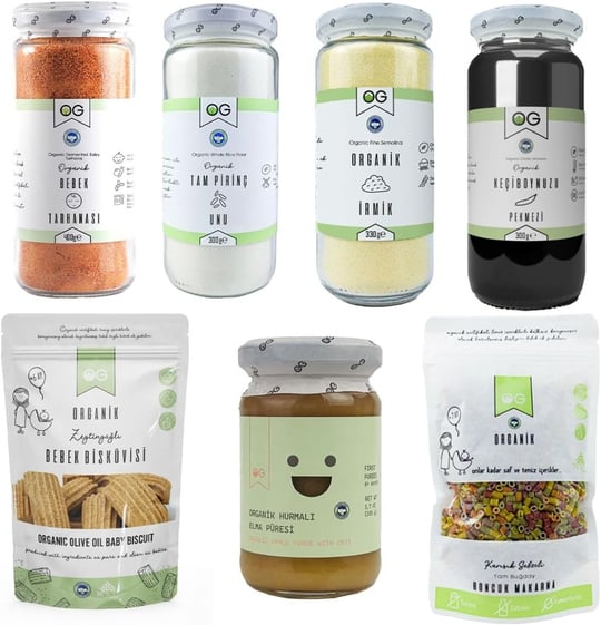 OG natural Organik Karışık Bebek Ek Gıda Seti +6 Ay Bebek Ürünü