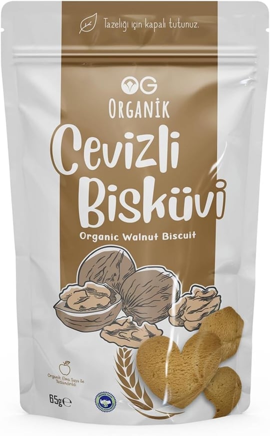 OG Organik Cevizli Bisküvi 65 gr