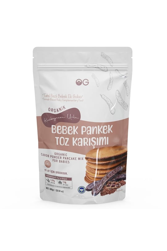 OG Organik Keçiboynuzu Unlu Bebek Pankek Toz Karışımı 300 Gr +8 Ay