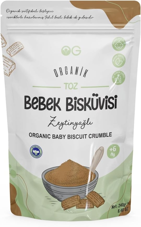 OG Organik Toz Bebek Bisküvisi 240 Gr 6+ Ay