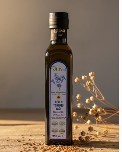 Oiliva Soğuk Sıkım Keten Tohumu Yağı 250ml –%100 Doğal, Katkısız, Omega-3 Zengini, Cam Şişede Saf Yağ