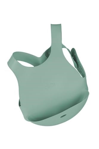 OiOi 3lü Set Kapaklı Kase River Green, Nam Nam Kaşık River Green, Mama Önlüğü