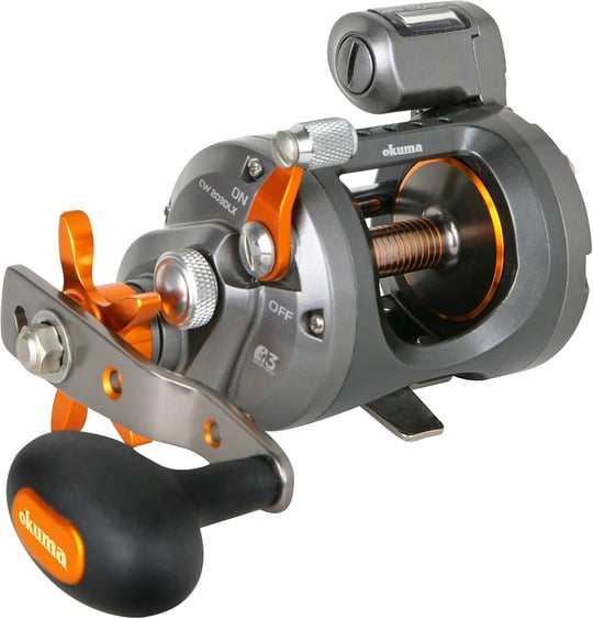 Okuma Schlepprolle fr kaltes Wasser - Seçenekler: Cw-153d: 240 Yds - 6,4 kg, Cw-203dlx: 210 Yds-9 kg, sol el...