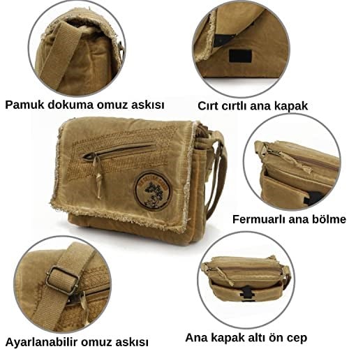 Old Cotton Cargo 7136 Robbie S Bag Tablet - Omuz Çantası