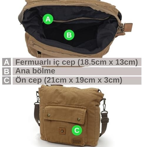 Old Cotton Cargo 7170 Branco Omuz Tablet Evrak Postacı Laptop NoteBook Çantası