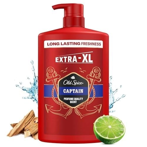 Old Spice Captain Erkekler için Duş Jeli ve Şampuan 1000 ml Ekstra-XL