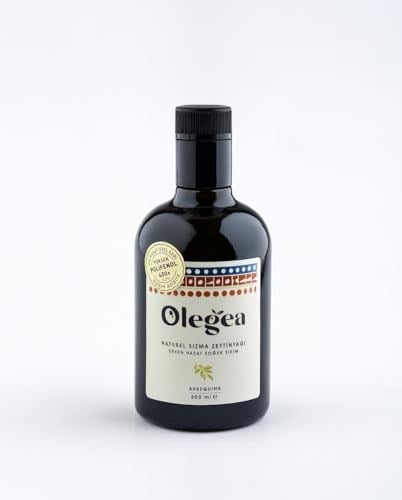 Olegea Erken Hasat Soğuk Sıkım Natürel Sızma Zeytinyağı (Arbequina) - 418 mg/kg Yüksek Polifenol, 0.2 Asidite (250 ml)