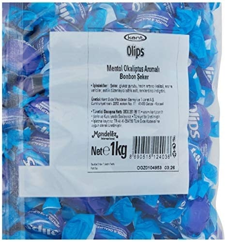 Olips Mentol Okaliptus Aromalı Bonbon Şeker 1 kg