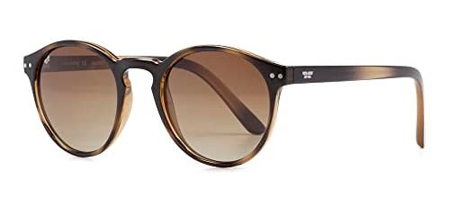 Olivewing Polarize Güneş Gözlüğü | Genç Yetişkin | Erkek Kadın Unisex | Yuvarlak Tam Çerçeveli Grilamid TR90 | OLW 9827-DM05