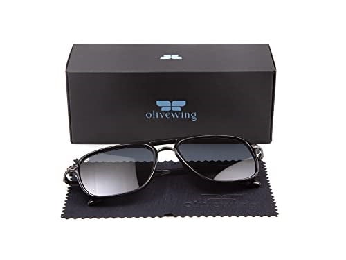 Olivewing Polarize Güneş Gözlüğü | Genç Yetişkin | Erkek | Köşeli Tam Çerçeveli Grilamid TR90 | OLW 9859-C.10