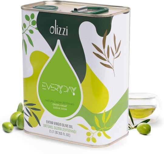 Olizzi Everyday Natürel Sızma Zeytinyağı - Ödüllü, Erken Hasat, Soğuk Sıkım 2 LT